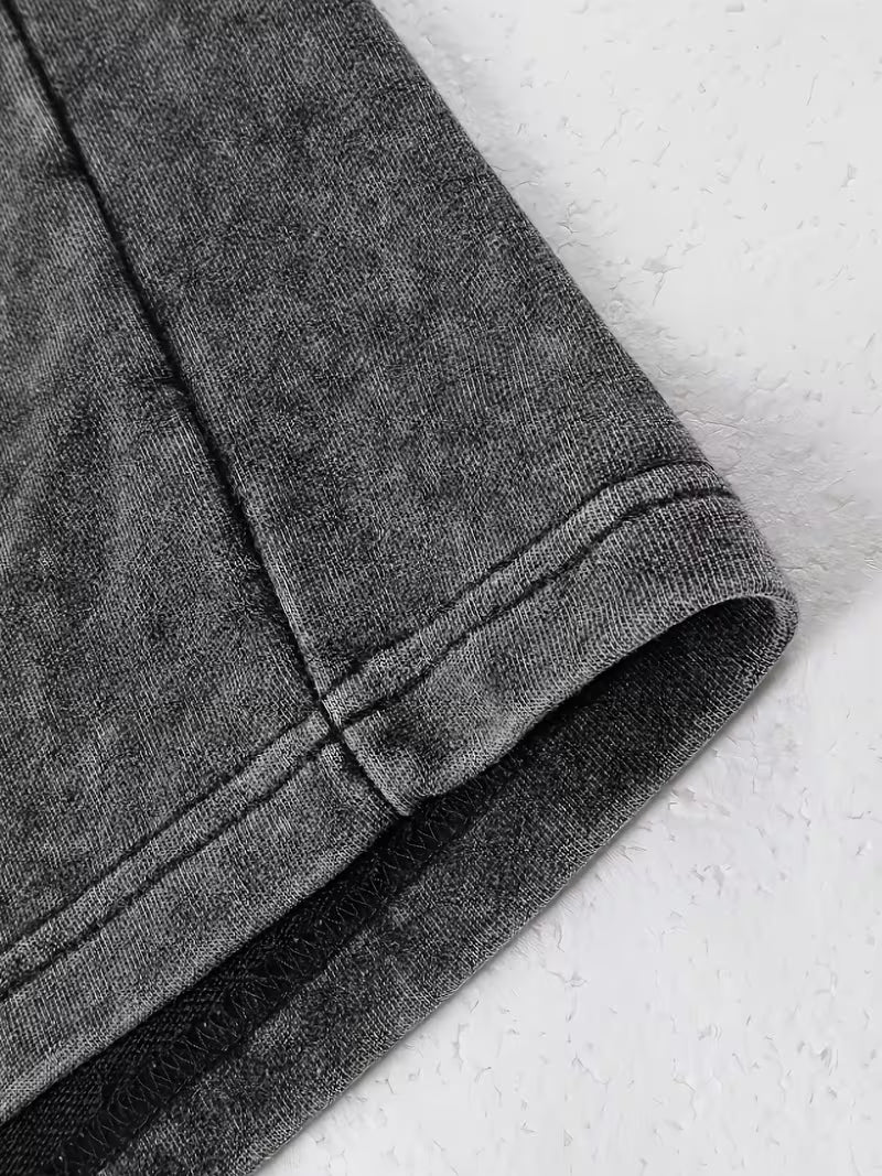 Men's Casual Loose Black Double-Waist Long Pants