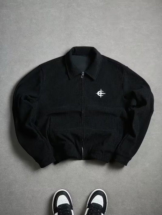 Men's Embroidered Jacket - Black
