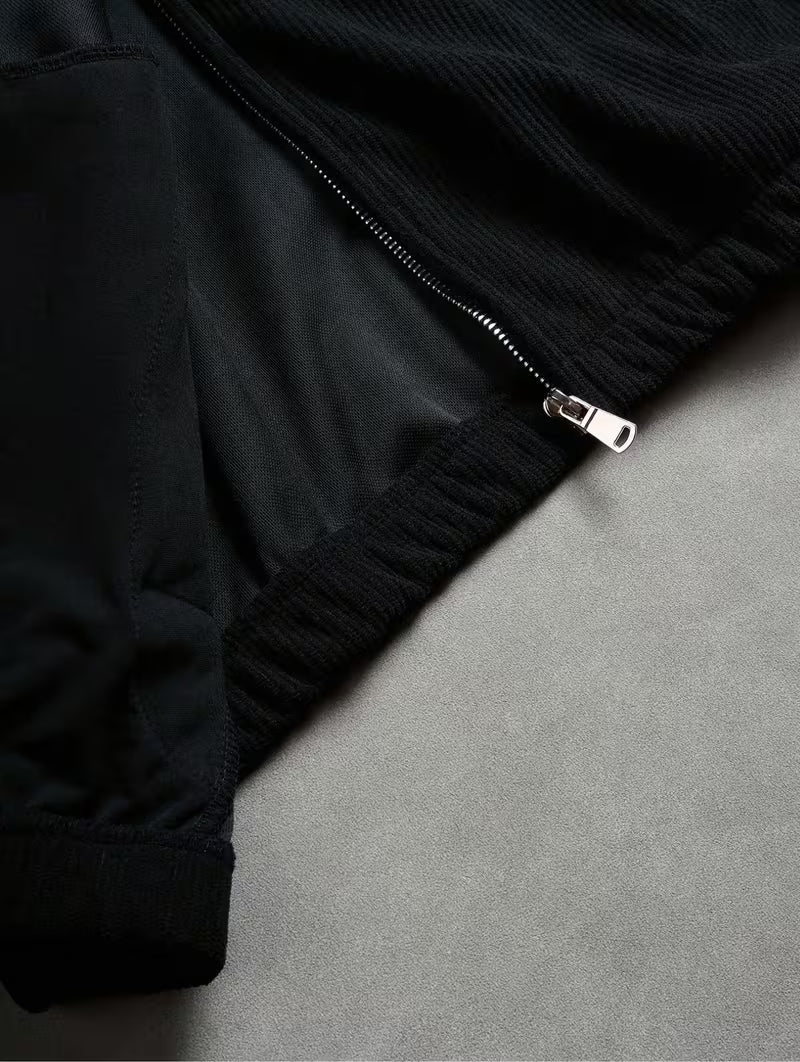 Men's Embroidered Jacket - Black