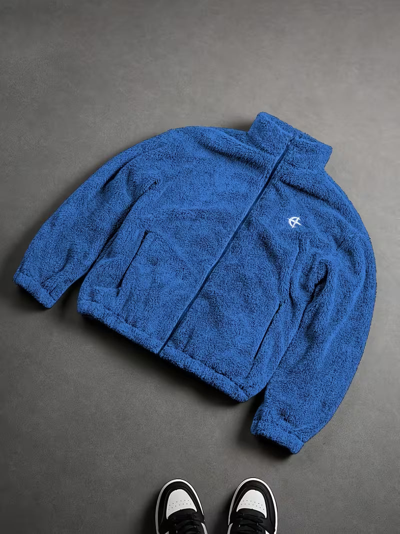 Streetrush Men'S Casual Embroidered Velvet Jacket