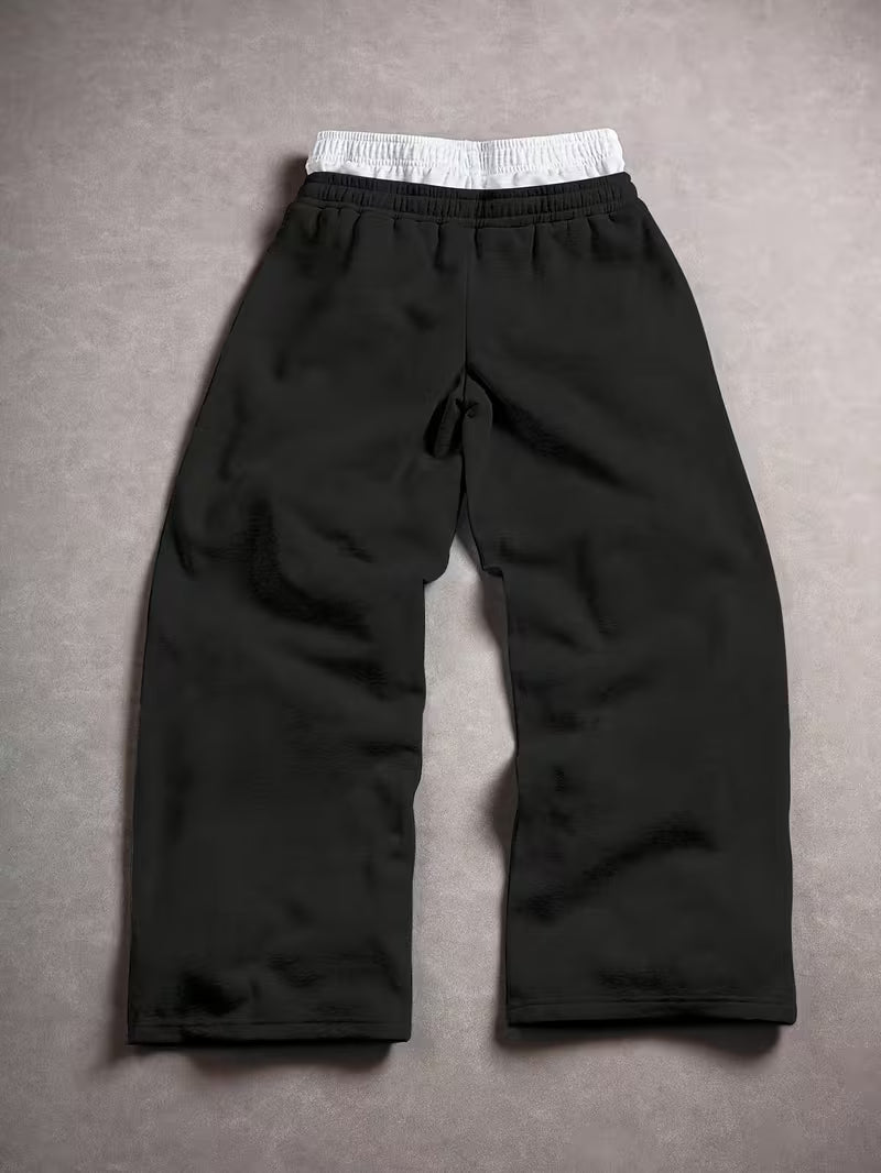 Double Waistband Men's Trousers