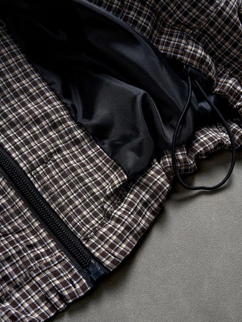 Men's Vintage Plaid Jacket -Khaki