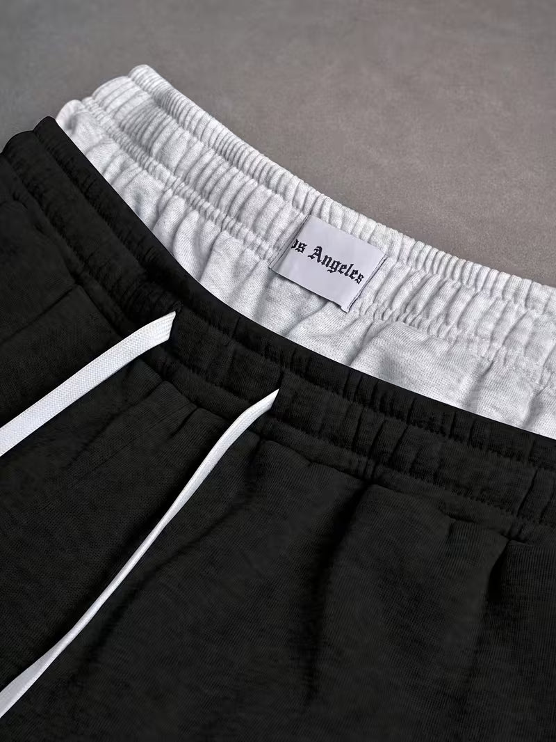 Double Waistband Men's Trousers