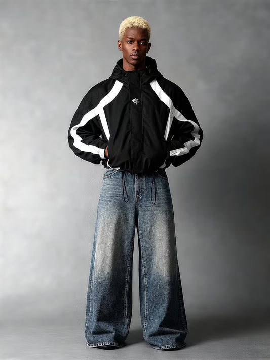 Men's Spring And Autumn Hooded Jacket